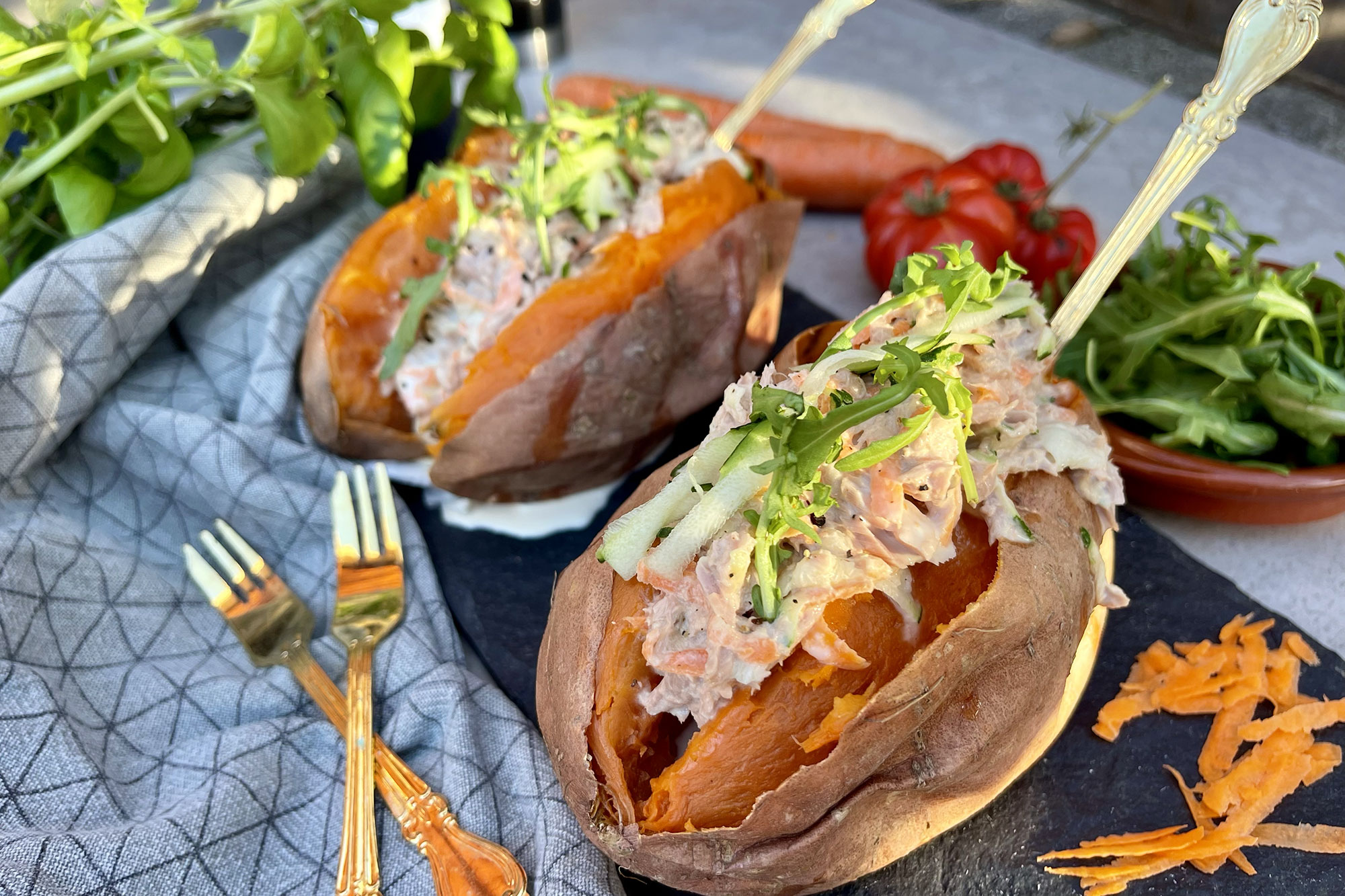 Sötpotatis med tonfiskröra